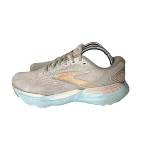 Brooks Womens 9.5B Glycerin GTS 21 Coconut Aqua Running Shoes Workout Activewear